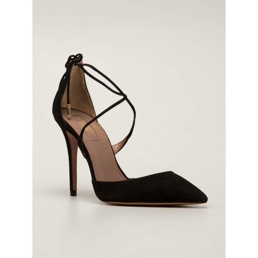 Aquazzura Matilde Suede Heels 105 - Picture 4 of 12